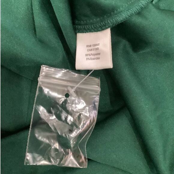 Bobi Mercy Dress Hunter Green Lantern Sleeve Velvet A Line Size Small - Picture 10 of 11